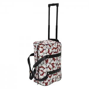 Multicolor Hello Kitty Hello Kitty All-Over Print Rolling Duffle Bag | CA_HK41172