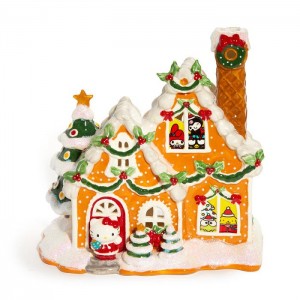 Orange Hello Kitty Hello Kitty and Friends Ceramic Gingerbread Candle House | CA_HK33714