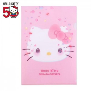 Pink Hello Kitty Hello Kitty Clear File Folder (50th Anniv. The Future In Our Eyes) | CA_HK70187