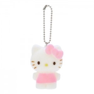 Pink Hello Kitty Hello Kitty Flocked Keychain Mascot | CA_HK65413