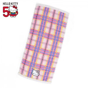 Pink Hello Kitty Hello Kitty Hand Towel (Hello Kitty Dress Tartan Series) | CA_HK91770