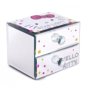 Pink Hello Kitty Hello Kitty Mirrored Compact Jewelry Box | CA_HK92573