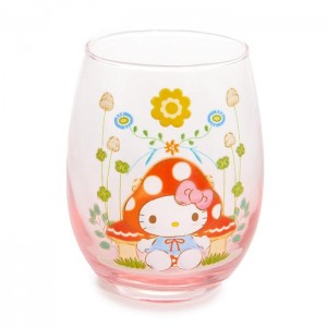 Pink Hello Kitty Hello Kitty Mushroom Glass Tumbler | CA_HK86776