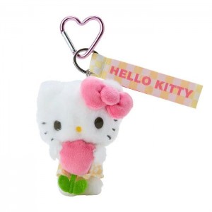 Pink Hello Kitty Hello Kitty Plush Mascot Keychain (Pastel Check Series) | CA_HK78181