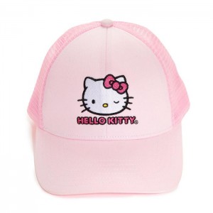 Pink Hello Kitty Hello Kitty Winking Trucker Hat | CA_HK95780