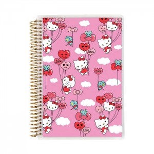 Pink Hello Kitty Hello Kitty x Erin Condren Balloons A5 Coiled Notebook | CA_HK29952