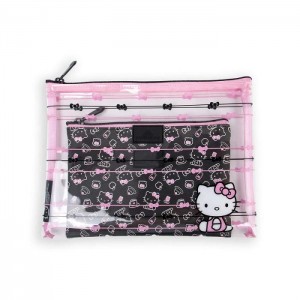 Pink Hello Kitty Hello Kitty x Impressions Slim Pouch Set (Black) | CA_HK56207