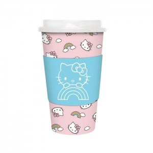 Pink Hello Kitty Hello Kitty x Studio Oh! Rainbow Skies Paper Hot Cups | CA_HK69711