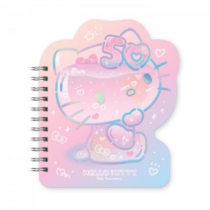 Pink Hello Kitty Hello Kitty x Studio Oh! 50th Anniversary Die-Cut Spiral Notebook | CA_HK99407