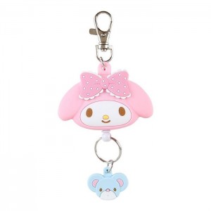 Pink Hello Kitty My Melody Bestie Face Badge Reel | CA_HK99179