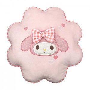 Pink Hello Kitty My Melody Cozy Face Throw Pillow | CA_HK59055