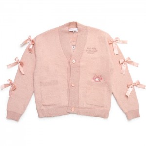 Pink Hello Kitty My Melody Cozy Kuma JapanLA Cardigan | CA_HK93178