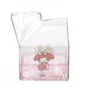 Pink Hello Kitty My Melody Kawaii Glass Milk Carton Cup | CA_HK32342