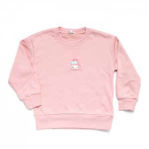 Pink Hello Kitty My Melody Kids Mascot Sweatshirt | CA_HK89921