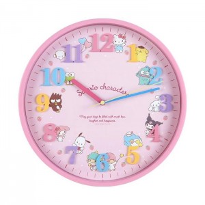 Pink Hello Kitty Sanrio Characters Wall Clock | CA_HK23629