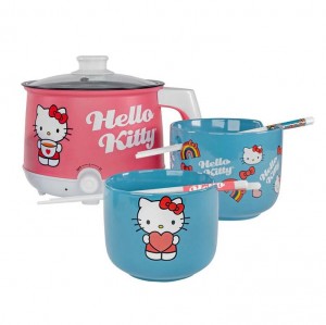 Pink / Blue Hello Kitty Hello Kitty Hot Pot with Ramen Bowls Set | CA_HK36002