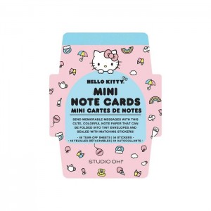 Pink / Blue Hello Kitty Hello Kitty x Studio Oh! Classic Pink Mini Memo with Stickers | CA_HK68619