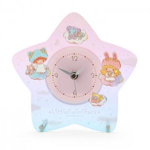 Pink / Blue Hello Kitty LittleTwinStars Standing Clock (Fluffy Cloud Series) | CA_HK45730