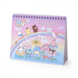 Pink / Blue Hello Kitty Sanrio Characters 2025 Desk Calendar | CA_HK64273