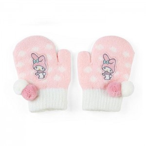 Pink / White Hello Kitty My Melody Kids Cozy Mittens | CA_HK98718