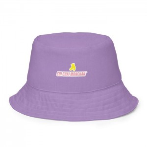 Purple Hello Kitty Chi Chai Monchan Banana Boat Reversible Bucket Hat | CA_HK59377