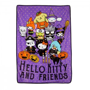 Purple Hello Kitty Hello Kitty and Friends Halloween Portrait Throw Blanket | CA_HK10017