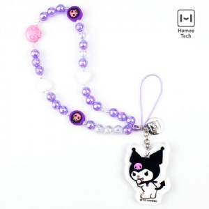 Purple Hello Kitty Kuromi Beaded Charm Mobile Phone Wrist Strap | CA_HK19991