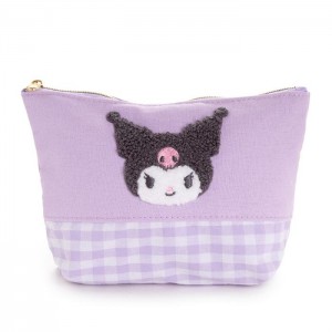 Purple Hello Kitty Kuromi Chenille Gingham Zipper | CA_HK38070