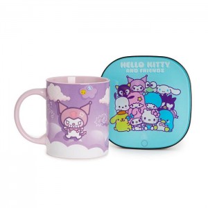 Purple Hello Kitty Kuromi Coffee Mug Warmer Set | CA_HK37365