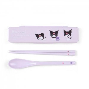 Purple Hello Kitty Kuromi Everyday Chopsticks & Spoon Set | CA_HK30027