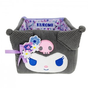 Purple Hello Kitty Kuromi & Baku Mini Storage Bin (Charming Florals Series) | CA_HK87574