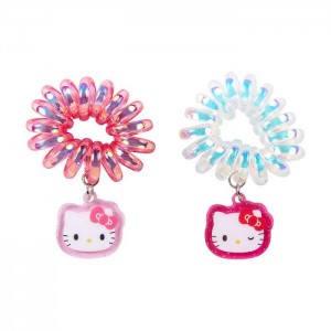 Purple / Blue Hello Kitty Hello Kitty Spiral Hair Ties (Set of 2) | CA_HK42061