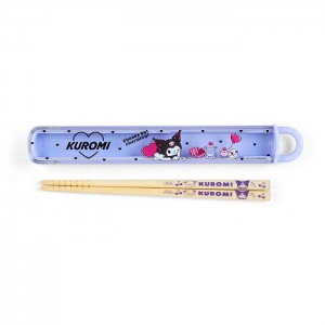 Purple / Yellow Hello Kitty Kuromi Everyday Chopsticks & Case | CA_HK44508