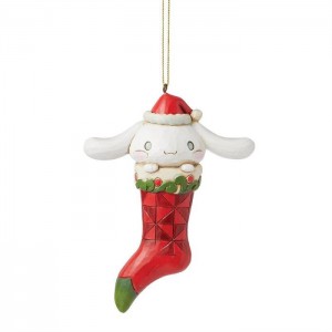 Red Hello Kitty Cinnamoroll Stocking Hanging Ornament (Jim Shore Sanrio Collection) | CA_HK34639