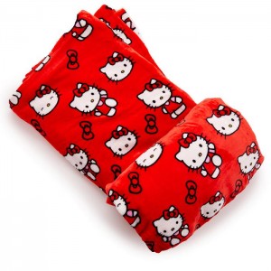 Red Hello Kitty Hello Kitty Always Red Cozy Throw Blanket | CA_HK78882