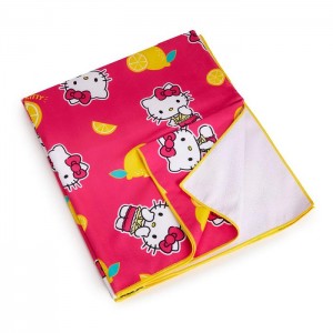 Red Hello Kitty Hello Kitty Pink Lemonade Beach Towel | CA_HK15998