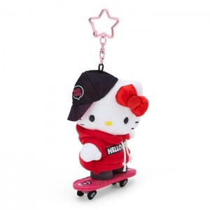 Red Hello Kitty Hello Kitty Plush Mascot Keychain (Sk8r Squad Series) | CA_HK82640