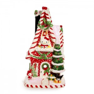 Red Hello Kitty Hello Kitty and Friends Ceramic Holiday Candle House | CA_HK43072