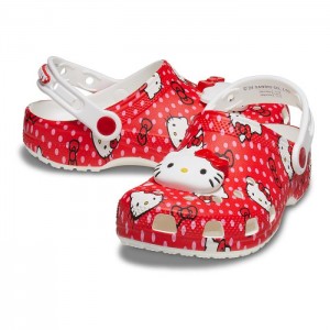 Red Hello Kitty Hello Kitty x Crocs Toddler Red Classic Clog | CA_HK62872