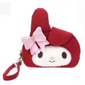 Red Hello Kitty My Melody 2-Way Wristlet (Classic Corduroy Series) | CA_HK13834