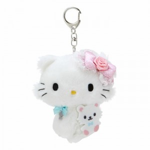 White Hello Kitty Charmmy Kitty Plush Mascot Keychain | CA_HK48201