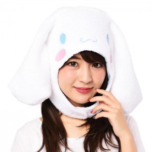 White Hello Kitty Cinnamoroll Kigurumi Hat | CA_HK96855