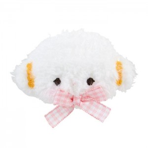 White Hello Kitty Cogimyun Plush Hair Clip (Gingham Bow) | CA_HK22381