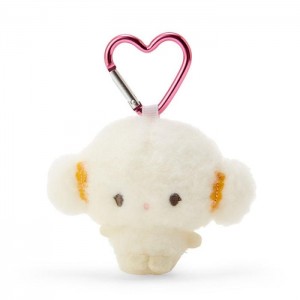 White Hello Kitty Cogimyun Plush Mascot All My Heart Keychain | CA_HK81225