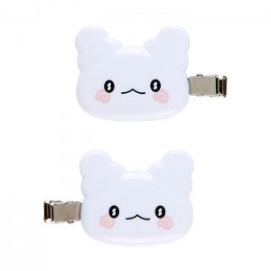 White Hello Kitty Hanamaruobake Mini Hair Clip Set | CA_HK47065