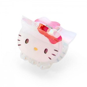 White Hello Kitty Hello Kitty Iridescent Mini Hair Clips (Set of 4) | CA_HK48105