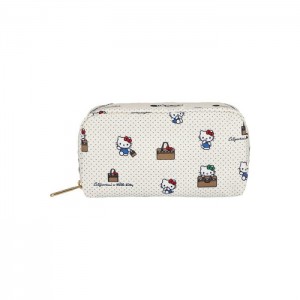 White Hello Kitty Hello Kitty LeSportsac Rectangular Cosmetic Bag (No Bag No Life) | CA_HK63169