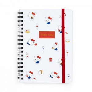 White Hello Kitty Hello Kitty Lined Notebook (Elastic Closure) | CA_HK28100