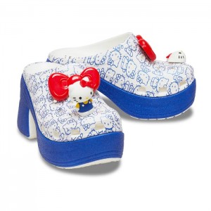 White Hello Kitty Hello Kitty x Crocs Adult Siren Heeled Clog | CA_HK96523