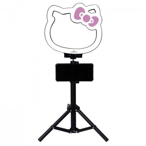 White Hello Kitty Hello Kitty x Impressions Vanity 10" Desktop Ring Light Tripod | CA_HK43648